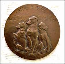 Laura Gardin Fraser's Bide-A-Wee dog medal