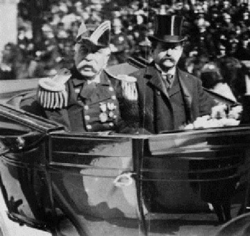 Commodore Dewey, together with New York Mayor Robert A. Van Wyck.
Dewey Arch was named for him.