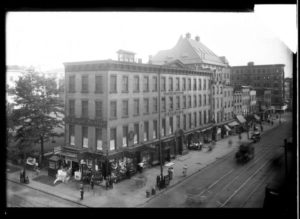 Jerry originally lived with undertaker Jacob M. Hopper in the circa 1851 Washington Building on the southeast corner of Court and Joralemon Streets. This building, which was the first headquarters of the YMCA in Brooklyn, was demolished in 1924.