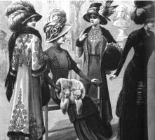If it was fashionable in Paris, it was a fashion must in New York. Extravagant hats with large ostrich feathers and outrageous fur muffs and shawls were in high style in the 1800s.
