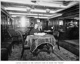Captain Sigsbee in his cabin on the USS Maine.