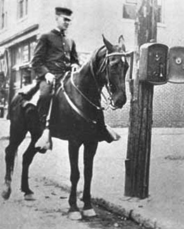 Police Call Box
The Morrisania police station could receive special signals from three telegraph boxes 