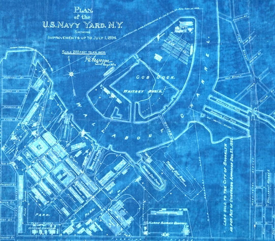 1894 plan of Brooklyn Navy Yard