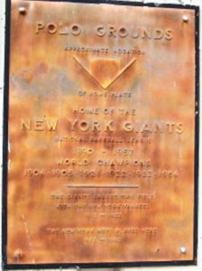 Polo Grounds plaque