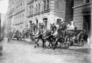 Engine Company 39 last horse-drawn engine