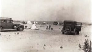 Barren Island cars on beach