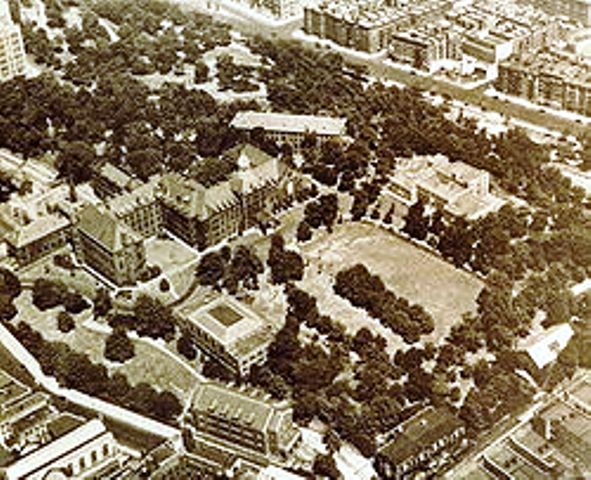 aerial view of Manhattanville College of the Sacred Heart 
Saint Nicholas Terrace