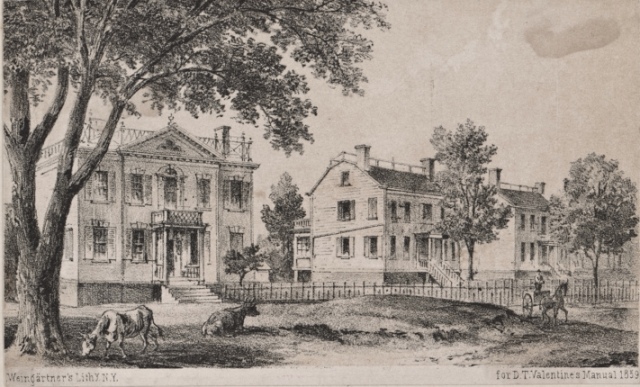 Old Murray Hill houses, Lexington and 37th Street. 1859