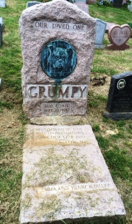 Here is the Grumpy monument today, in two pieces. Photo by P. Gavan 