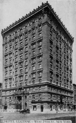 In 1905, Henry and Emma were living at  the Hotel Lucerne on  the corner of Amsterdam Avenue and West 79th Street.