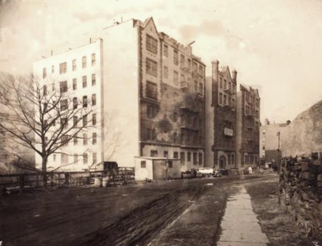 These apartment buildings, on the west side of Haven Avenue between West 17th and 178th streets,  were condemned by the city and demolished in the 1950s to make way for a new approach to the George Washington Bridge (the apartment buildings on the east side of the street were also demolished.) NYPL digital collections.