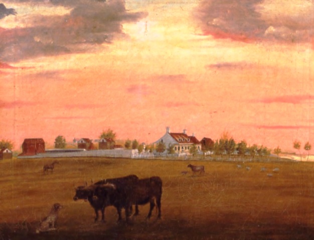Mille Farm, painted by John Bradley in 1835, is the earliest depiction of a Staten Island.