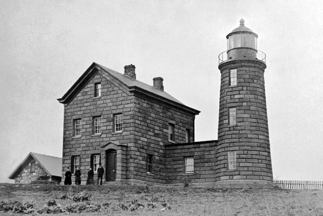 The Wolfe Farm was directly opposite the Prince's Bay Lighthouse, constructed in 1826 and pictured here in 1885. 