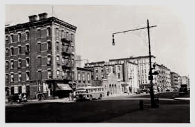 Another view of 1335 York Avenue (behind the bus) in 1935. Museum of the City of New York  