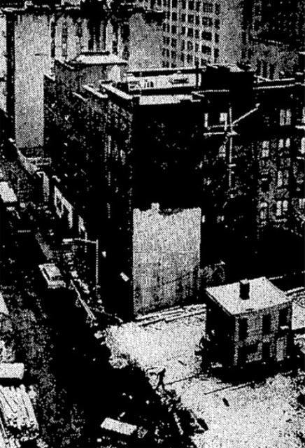 The 18th-century cottage, hidden for 100 years behind 1335 York Avenue and 435 East 71st Street, was revealed during demolition work in February 1966.