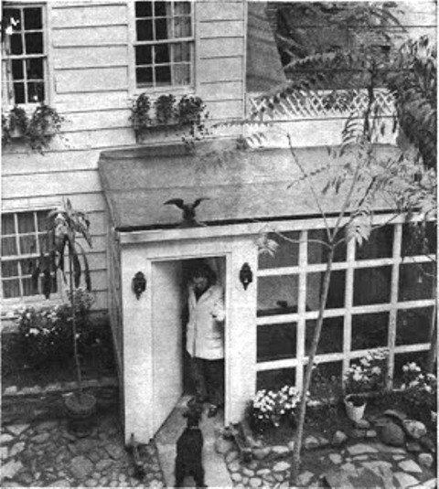 Margaret Wise Brown and Crispin's Crispian at the Cobble Court cottage in the late 1940s
