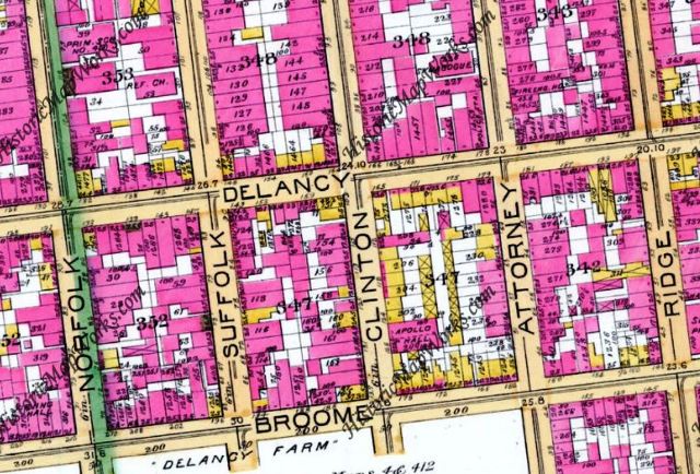 Clinton Street, New York City, Lower East Side, Map 1891