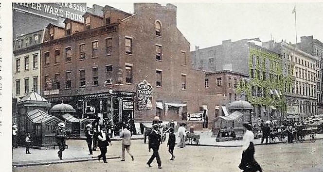From August 1904 to September 1905, Joe Johnson operated the Subway Tavern at 42 Bleecker Street. 