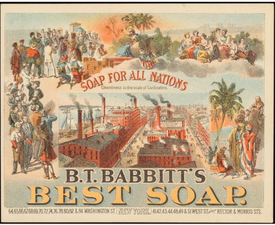 Benjamin Babbitt was known as a genius of advertising--his soap was one of the first nationally advertised products. Here's one such ad from 1882.