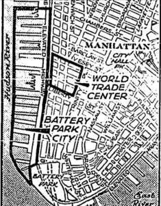 The plans for Battery Park City and the World Trade Center in 1969.