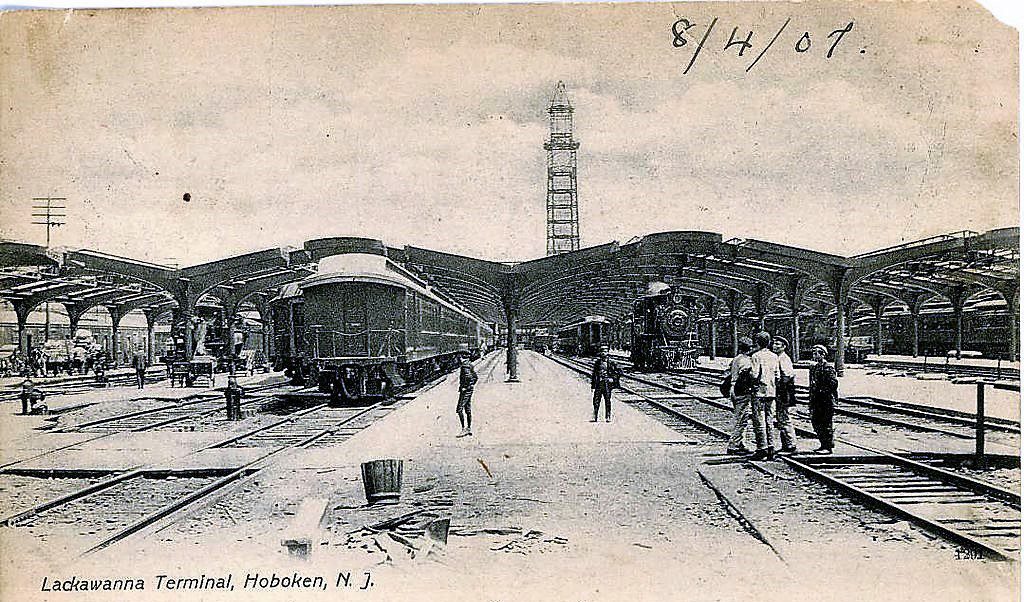 The Hoboken Terminal (aka Lackawanna Terminal) was constructed in 1907, when this photo was taken. 