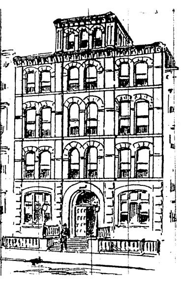 Sketch of the new 28th Police Precinct House on East 104th Street, New York Daily Tribune, April 5, 1893.