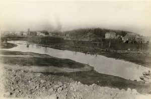 This 1870 photo of Manhattanville is looking north from about today's 121st Street between Frederick Douglass Boulevard and Adam Clayton Powell Jr. Boulevard, which is exactly where Fay's restaurant was located in 1910.