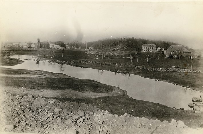 This 1870 photo of Manhattanville is looking north from about today's 121st Street between Frederick Douglass Boulevard and Adam Clayton Powell Jr. Boulevard, which is exactly where Fay's restaurant was located in 1910.