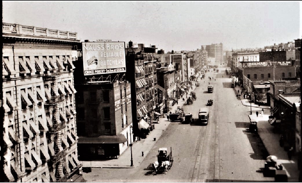 Here's West 125th Street looking west from what was then called Eighth Avenue in 1913. NYPL Digital Collections