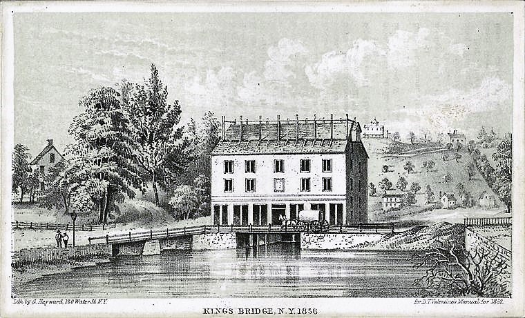 The King's Bridge an Verveelen's old inn in 1856.