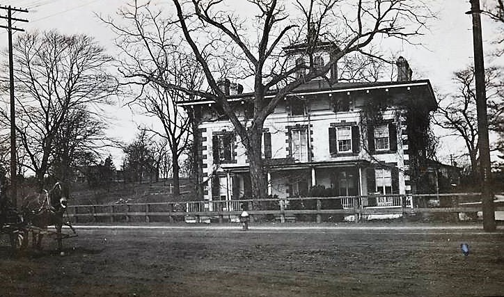 Jospeh Godwin's mansion on the northwest corner of Broadway and West 130th Street in 1920, shortly after it was demolished. 