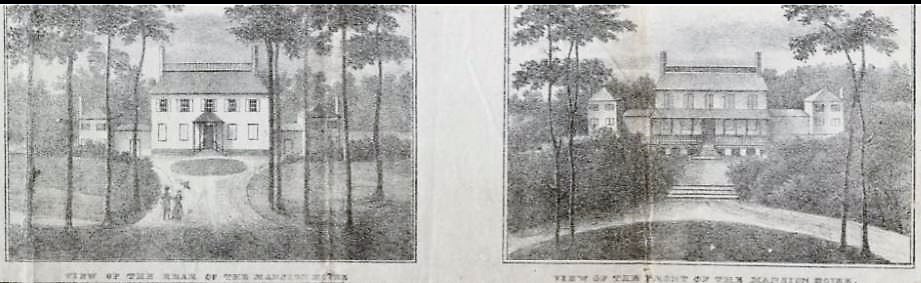 Here are the rear and front views of Francis Bayard Winthrop's mansion, located near the intersection of present-day First Avenue and 41st Street. 