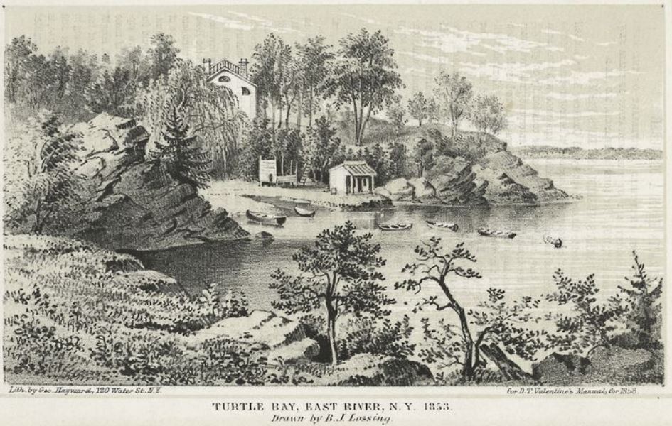 Here's what Turtle Bay looked like in the 1800s. I wonder if this was the home of 
