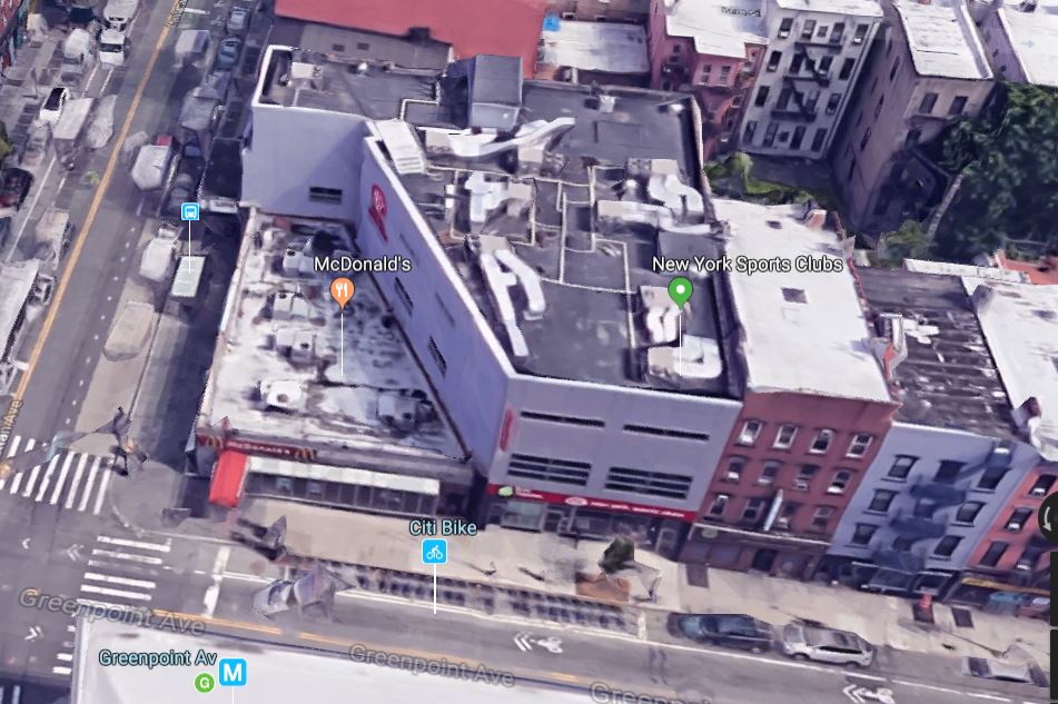 Today the site of the old Greenpoint Avenue police station is occupied by a triangular-shaped McDonald's restaurant. 