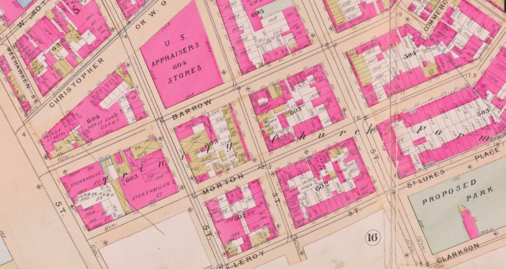 1883 Map, Morton Street