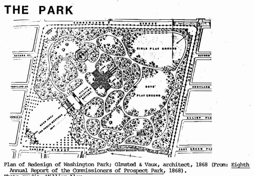 Fort Greene Park plan 1868