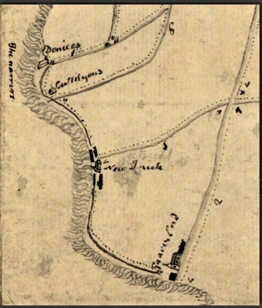 1770s map, Dyker Meadows