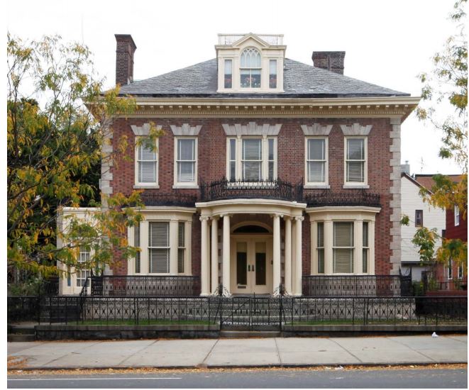 Development in the Bowronville section of Bushwick didn't pick up until the 1890s. The Peter P. and Rosa M. Huberty house, pictured here, was constructed in 1900 on one of Watson Bowron's lots at 1019 Bushwick Avenue (formerly New Bushwick Lane).  