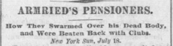 New York Sun article about Ferdinand Armreid and his cats at 139 Forsyth Street in 1879