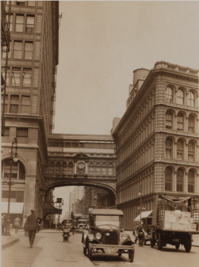  Another view of the ornate Wanamaker's walkway in 1924. 
NYPL Digital Collections