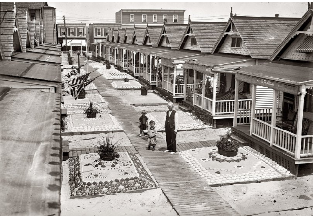 The Klein's house was larger, but Beach 81st Street also had a row of summer bungalows. This type of frame housing dominated Rockaway Beach before the bungalow colonies were razed to make way for several large, low-income public housing units. 