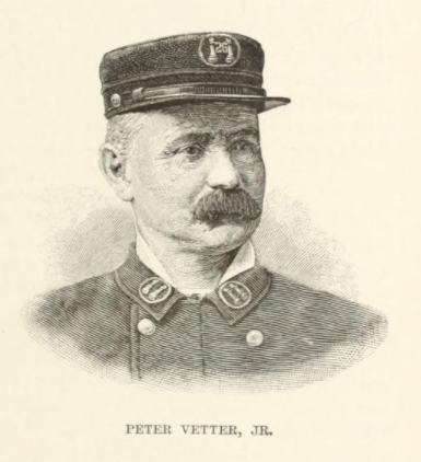 Peter Vetter was one of the early members of the Live Oak volunteer fire company. 