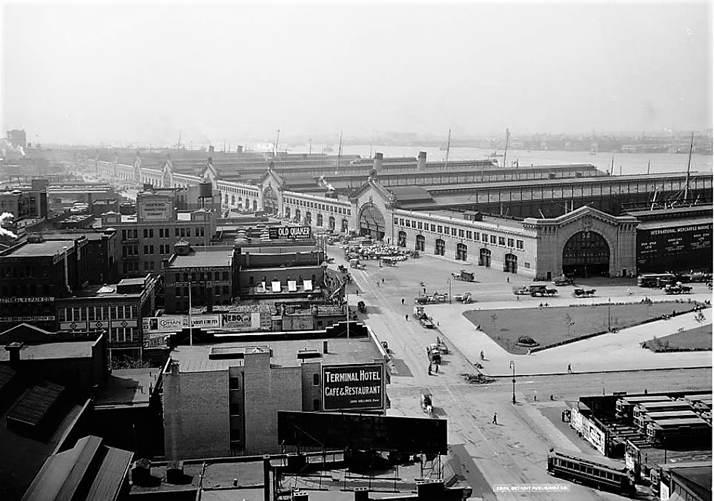 The pirate cats took over Chelsea Piers (pictured here in 1910).