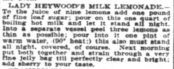 One of the many recipes in Mrs. Payne Whitney's cookbook. 