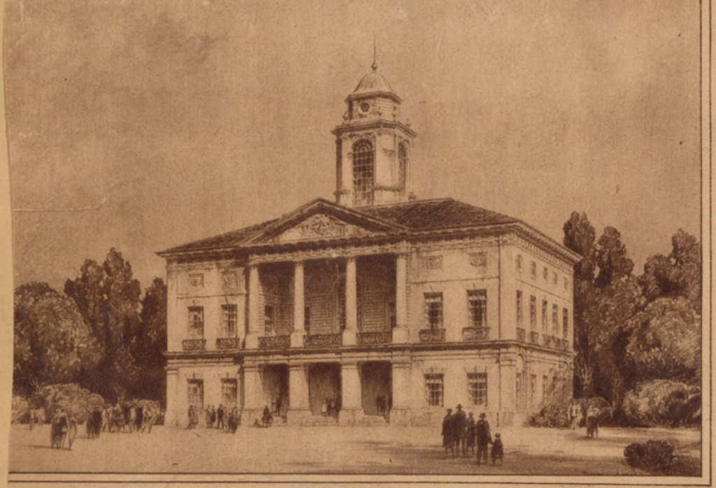 Federal Hall in Bryant Park. New York Public Library collections