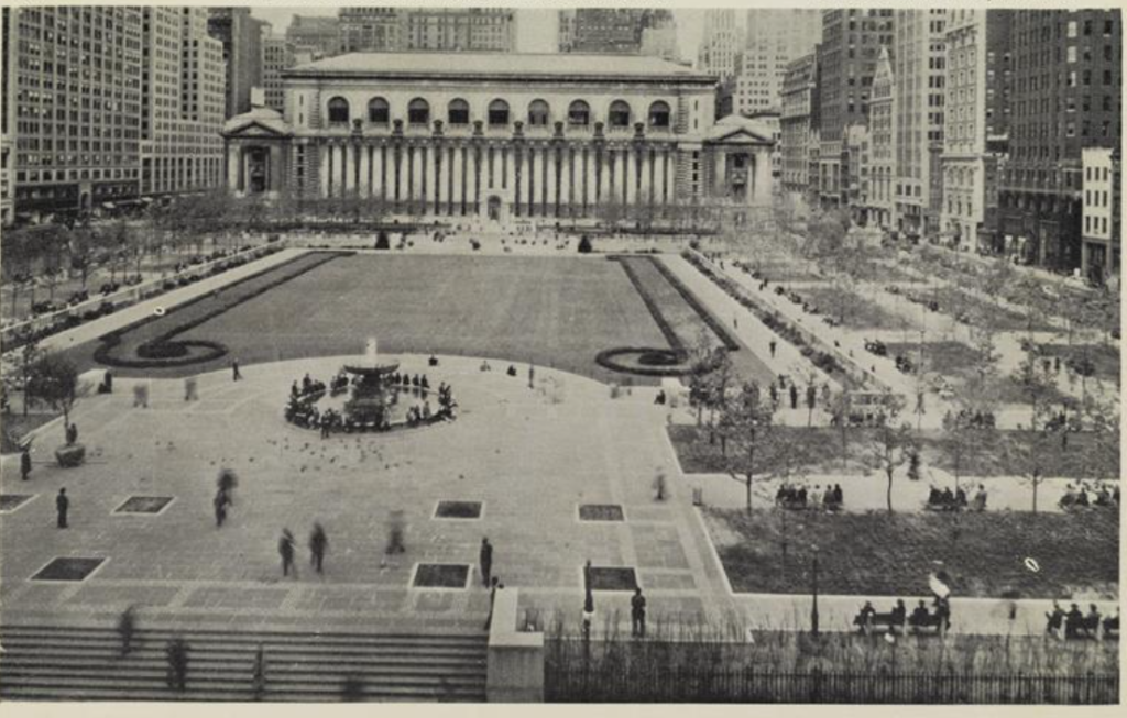 Bryant Park in 1925. MCNY collections