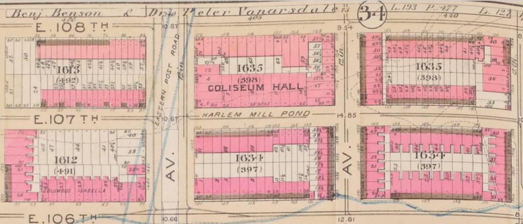 Coliseum Hall on 1891 Bromley map
