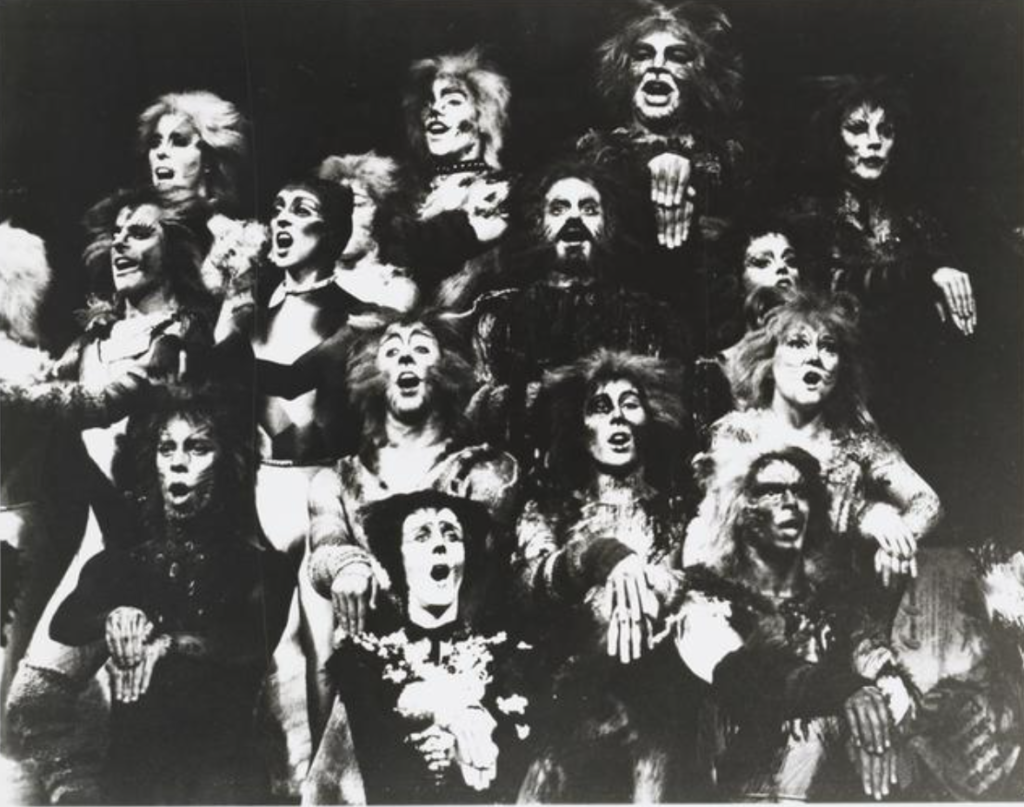 The cast of Cats at the Winter Garden Theatre, 1982. Museum of the City of New York