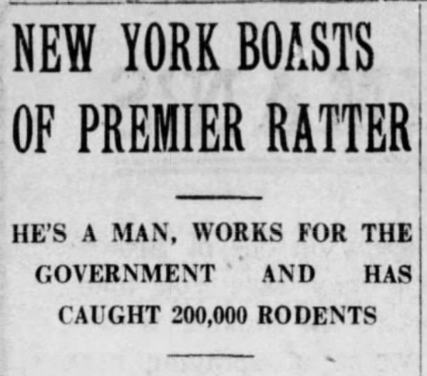 Intelligencer Journal, March 2, 1914
James Hogg rat catcher