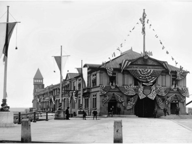 Pier A, home to the Dock Department and Harbor Police, 1919.